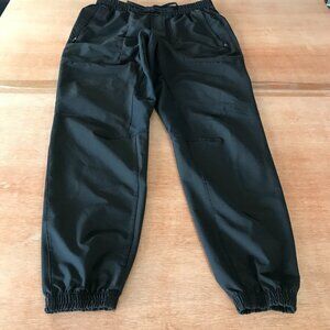 Lululemon Joggers Men M Black Mid Rise Tie Waist Zip Pockets Athleisure Sports